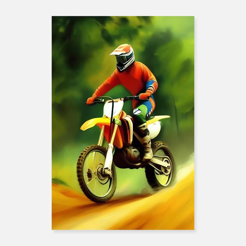 Équitation en motocross Poster 40 x 60 cm