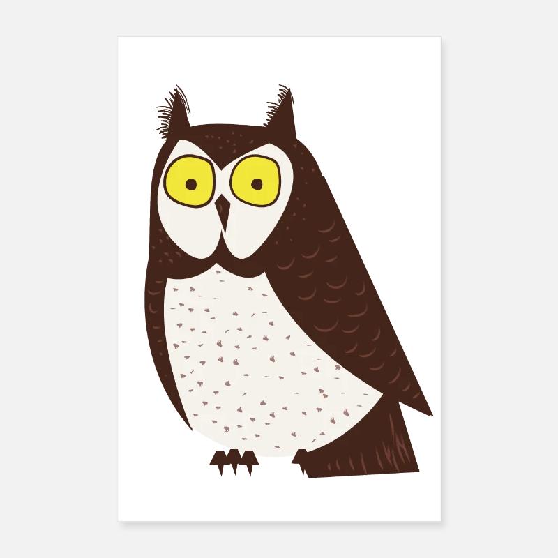 Cartoon Owl Poster 16" x 24" (40x60 cm)