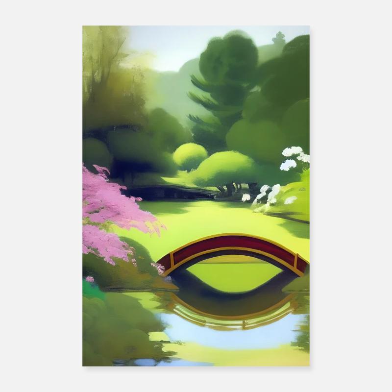 Jardin zen chinois Poster 40 x 60 cm