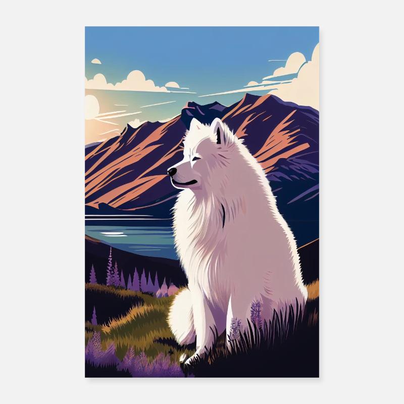 Samoyed nature Poster 16" x 24" (40x60 cm)