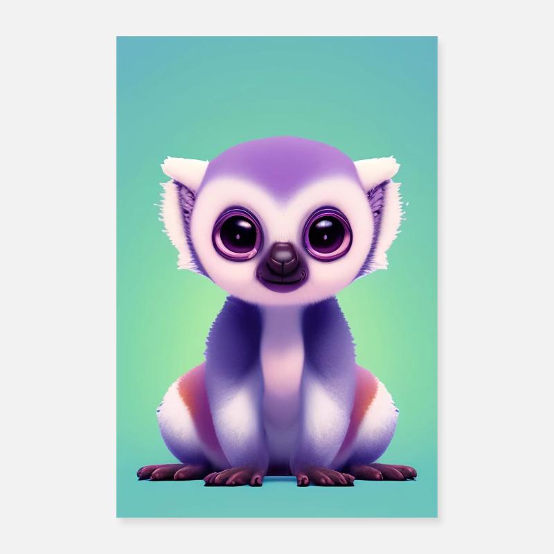 Lemur Affe Poster 40x60 cm