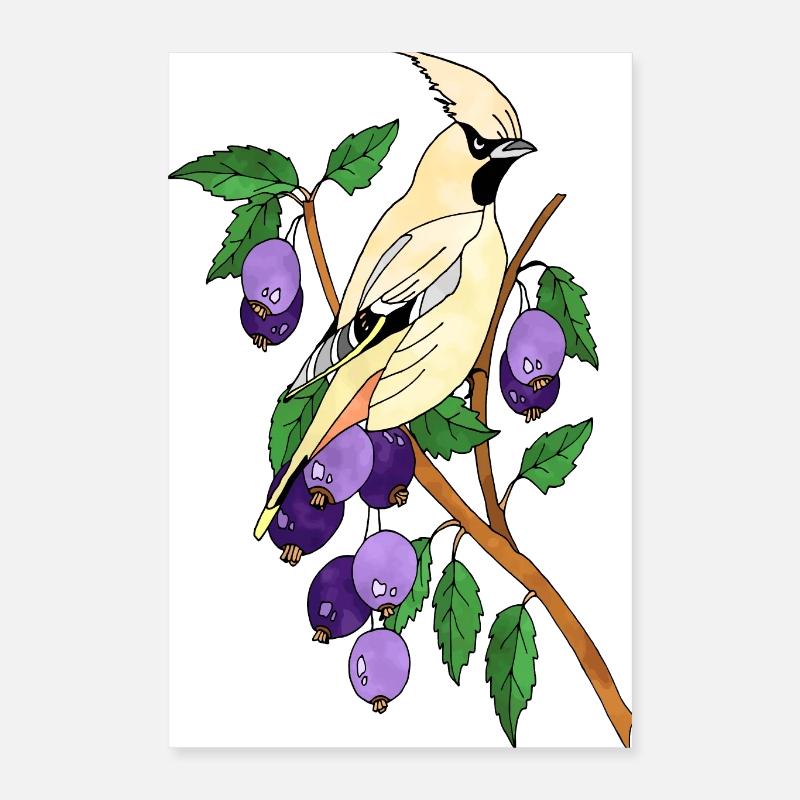 Bunter Vogel Poster 40x60 cm