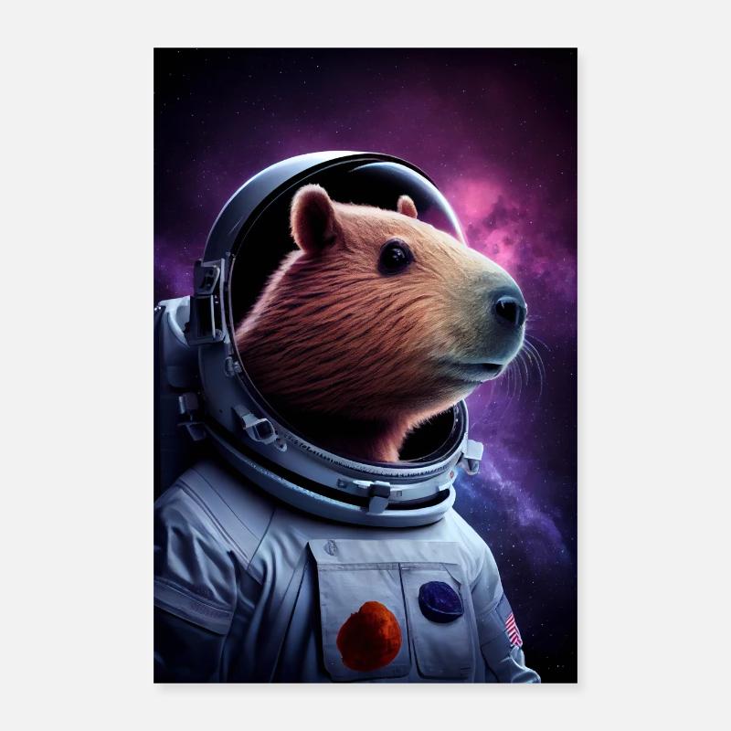Capybara Galaxy Capibara Poster 40x60 cm