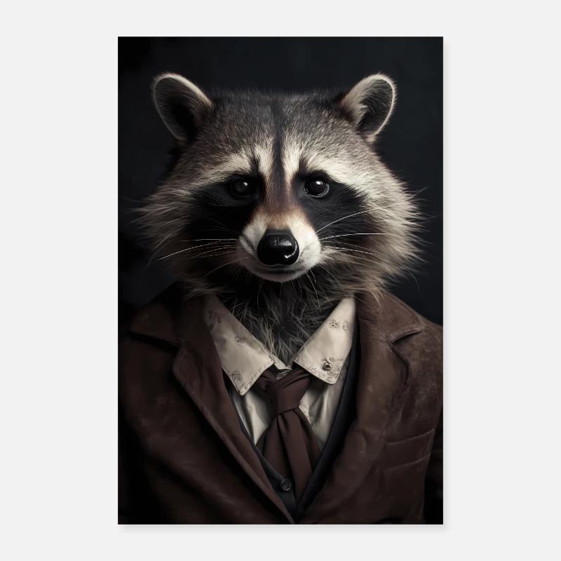 Costume de raton laveur Poster 40 x 60 cm