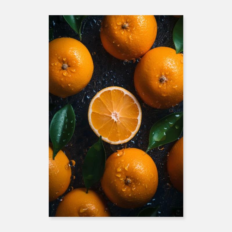 Oranges V1 - Poster 40 x 60 cm - blanc