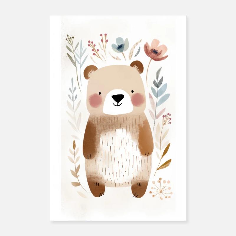 Aquarelle mignonne Our2 Poster 40 x 60 cm