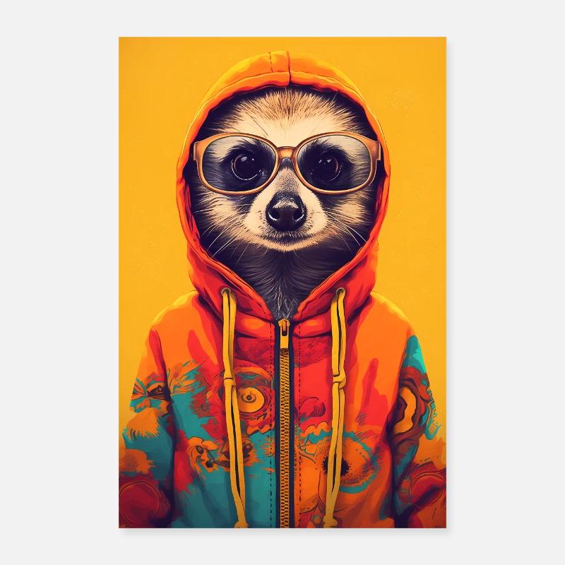 Suricate Animal Erdmann Sweat à capuche Poster 40 x 60 cm