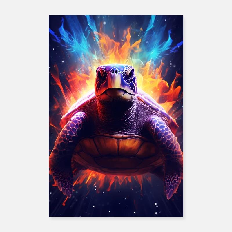 Turtle Sea Turtle Turtle Animal Poster 16" x 24" (40x60 cm)