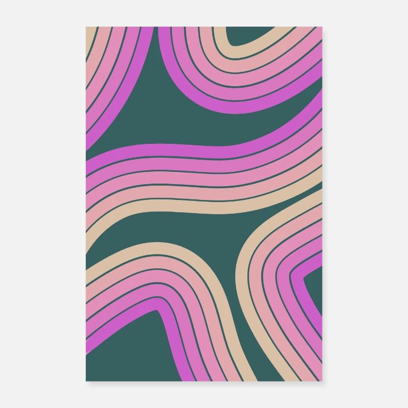 Multiline - Poster 40x60 cm - Weiß