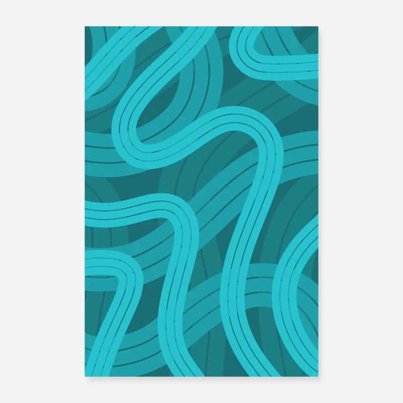 Multiline - Poster 40x60 cm - Weiß