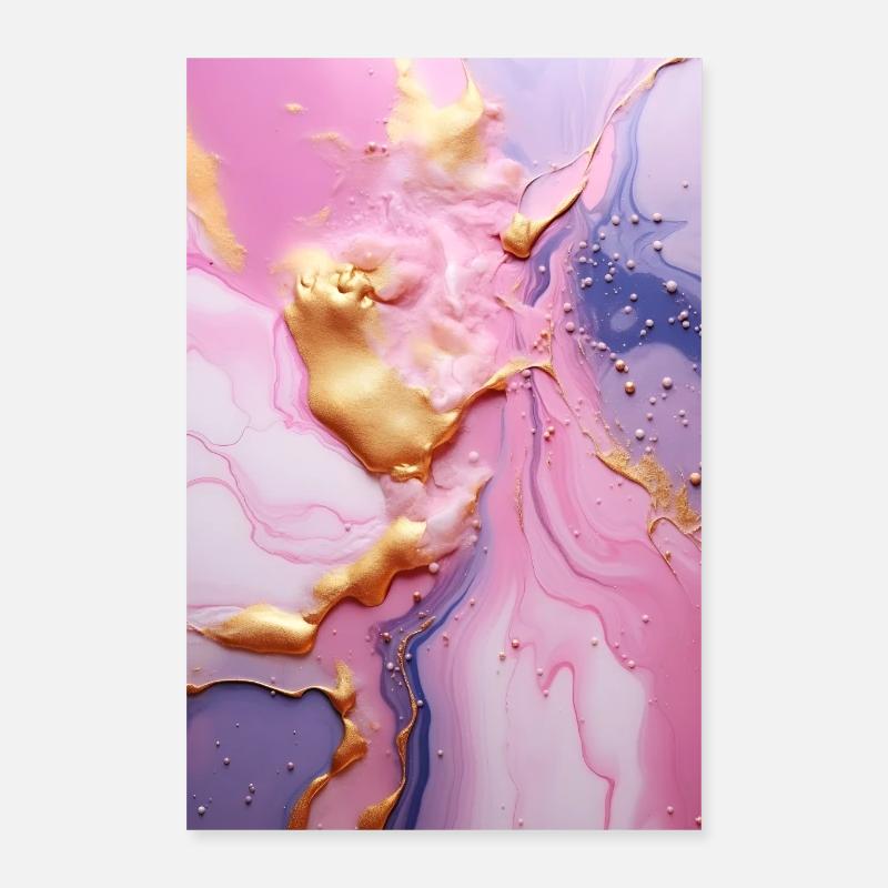 Marbre Pierre Naturelle Texture Rose Poster 40 x 60 cm