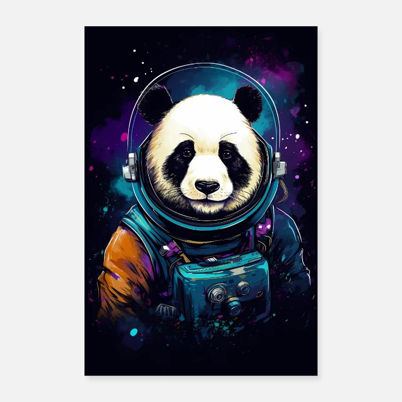 Panda Astronaut Poster 40x60 cm