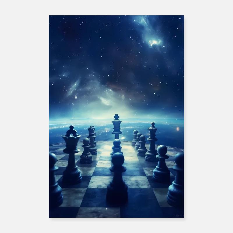 Chess Chess Player Space Poster 16" x 24" (40x60 cm)