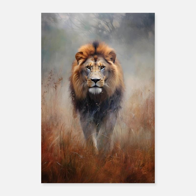 Lion Wilderness Poster 16" x 24" (40x60 cm)