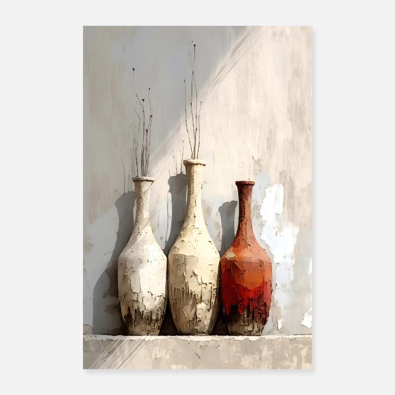 Blumen Vasen Gemälde Poster 40x60 cm