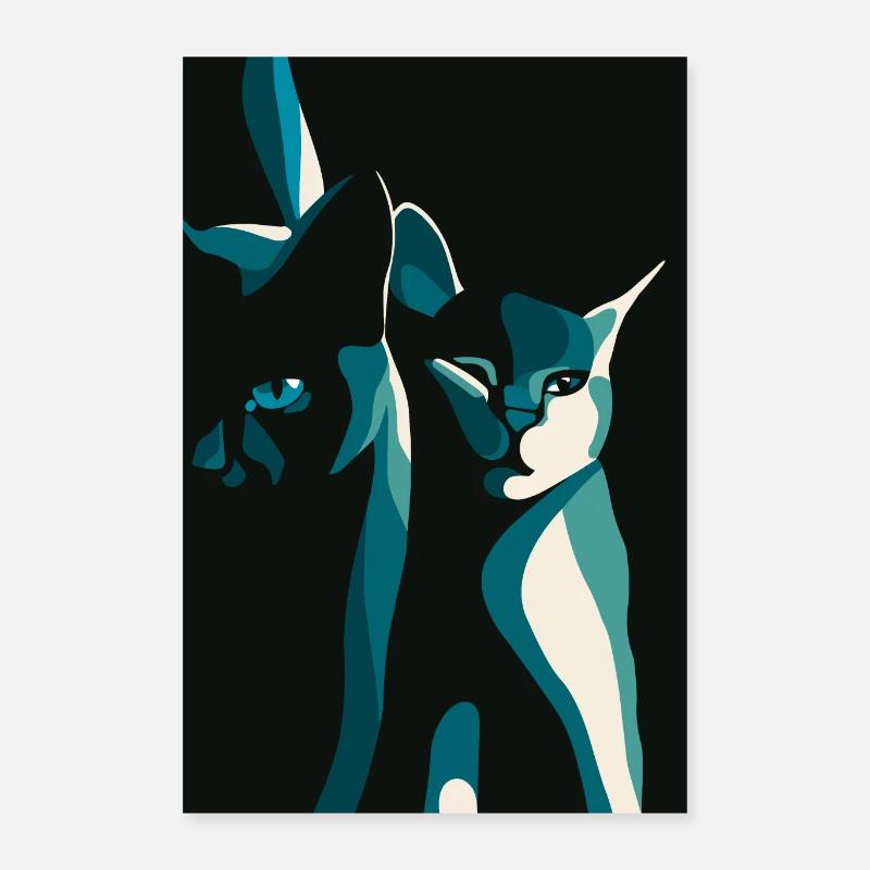 only two cats Poster 40x60 cm
