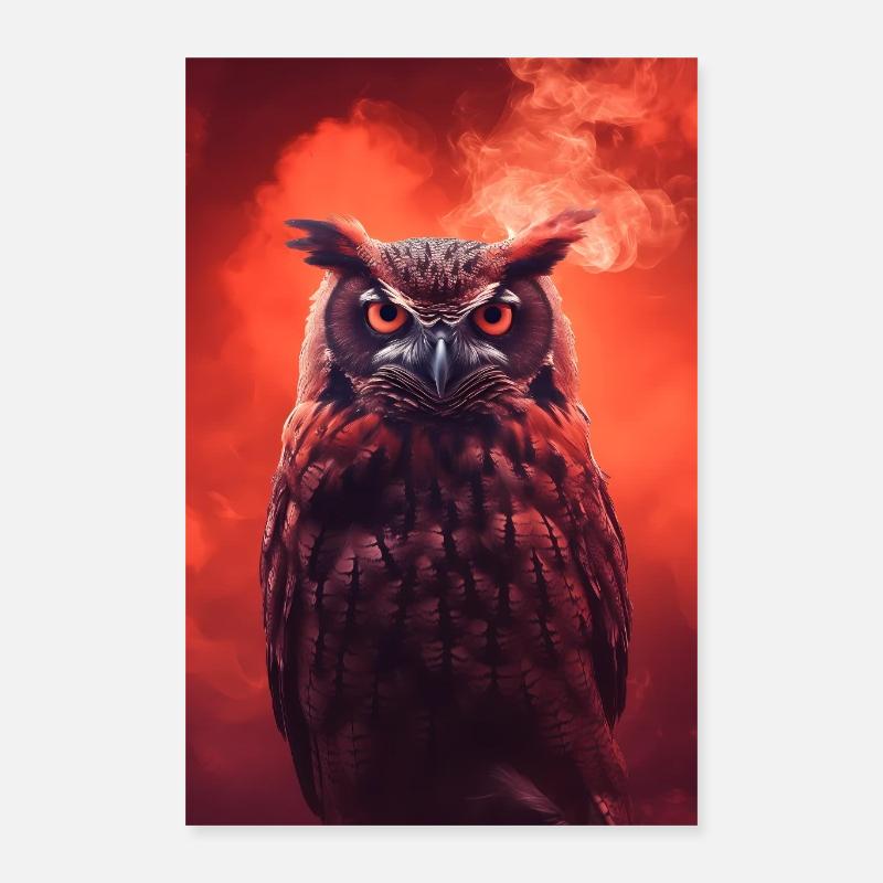 Eule Vogel Tier Eulen Animal Poster 40x60 cm