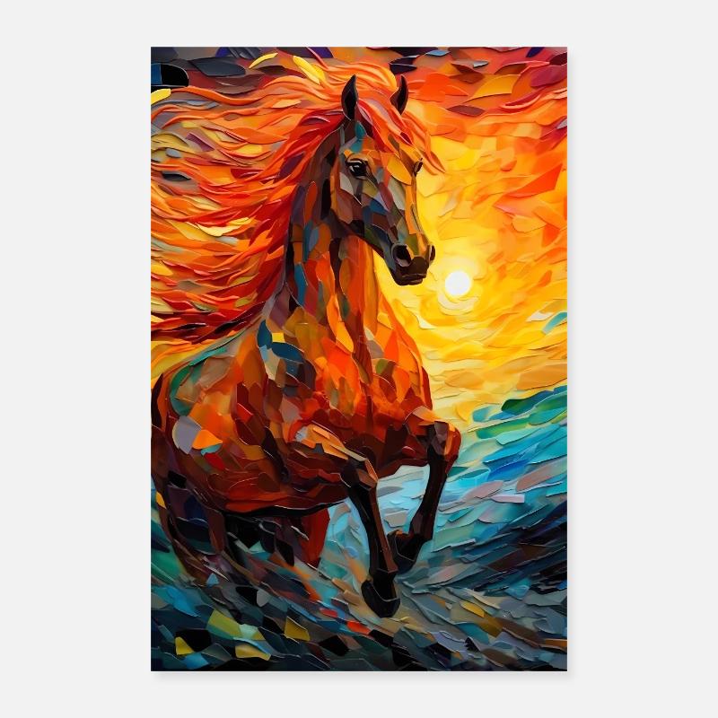 Equitation Equitation Equitation Saut d’obstacles Poster 40 x 60 cm