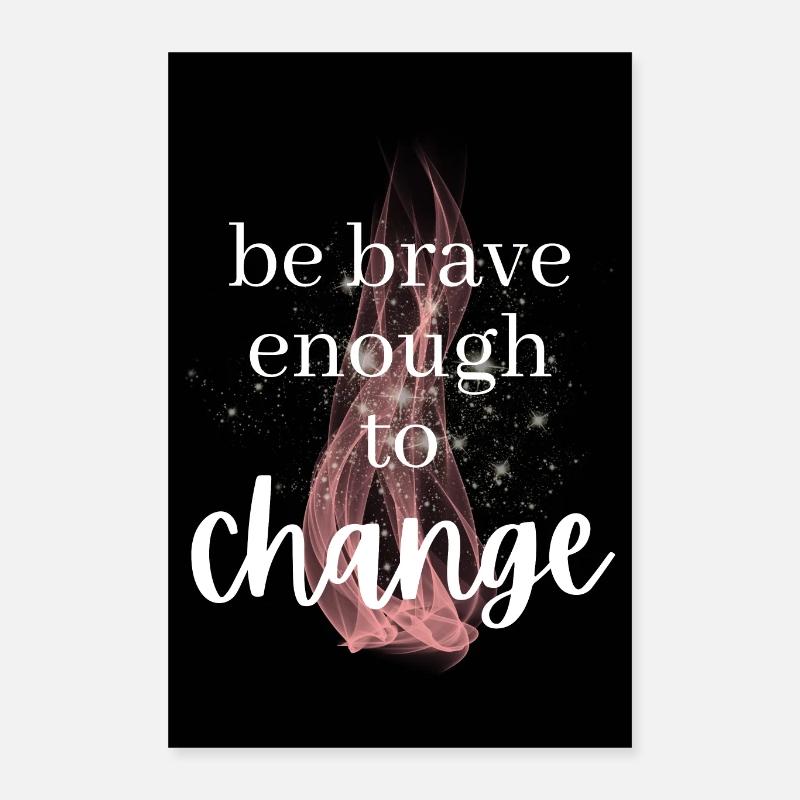 POSITIVE EINSTELLUNG MINDSET Motivation - Poster 40x60 cm - Weiß