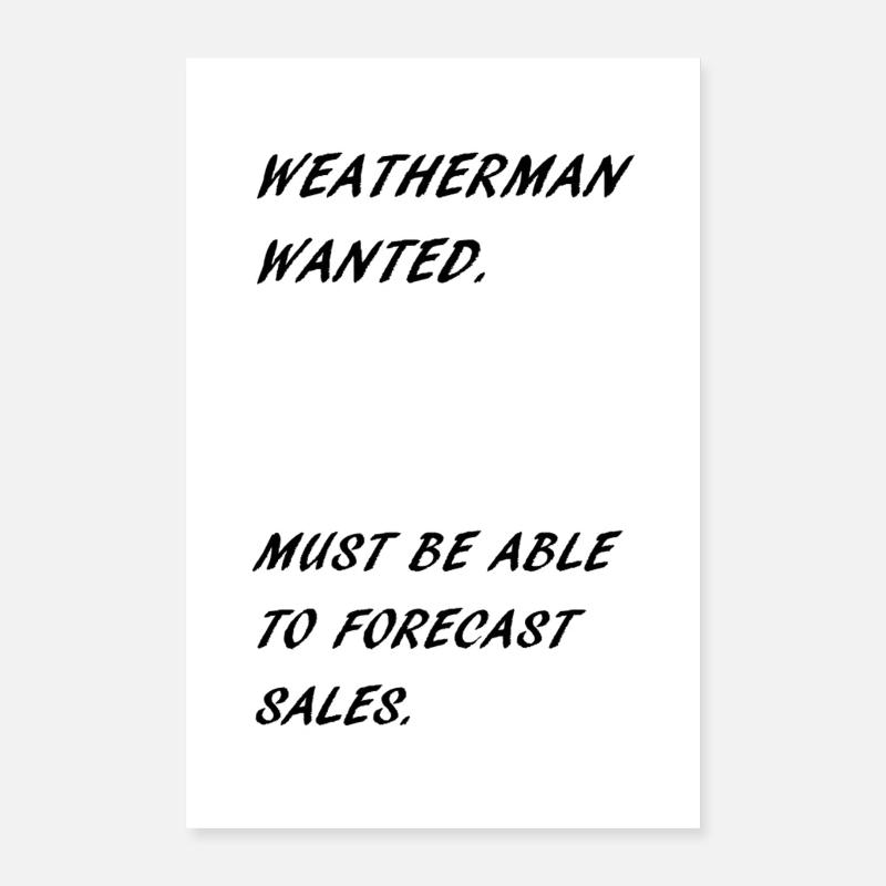 MÉTÉOROLOGUE Poster 40 x 60 cm