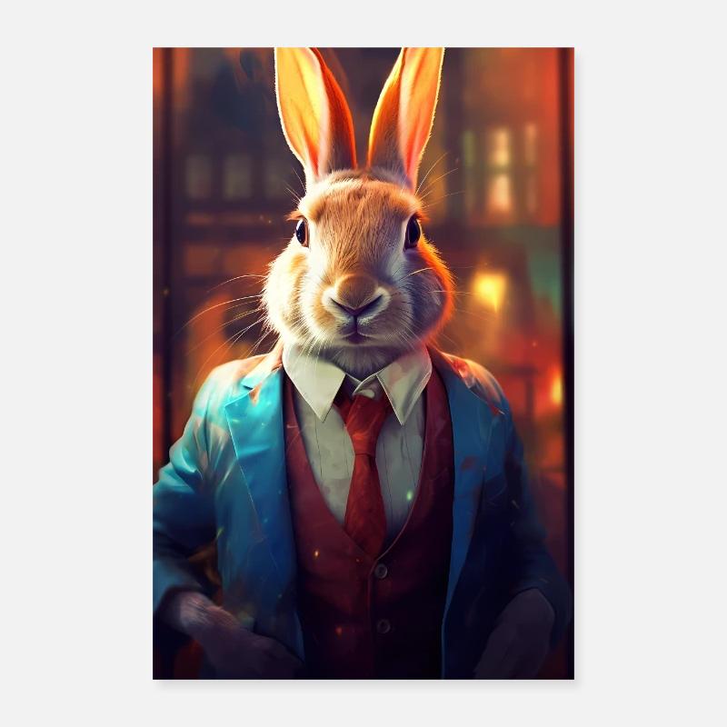 Bunny Bunny Animal Pet Bunny Suit Poster 16" x 24" (40x60 cm)
