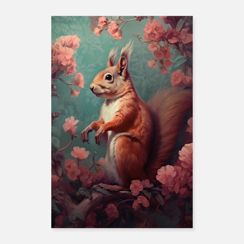 Eichhörnchen Tier Nagetier Poster 40x60 cm