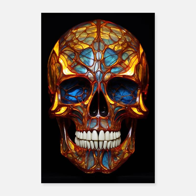Schädel 002 Poster 40x60 cm
