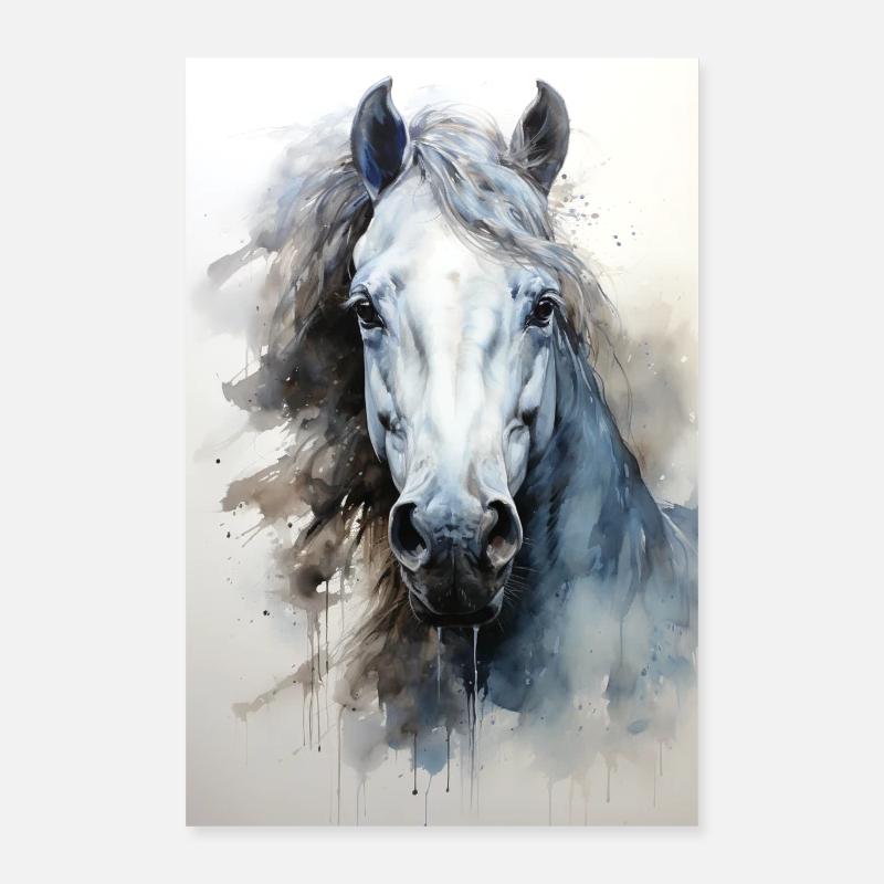 Belle affiche de cheval avec un cheval peint Poster 40 x 60 cm