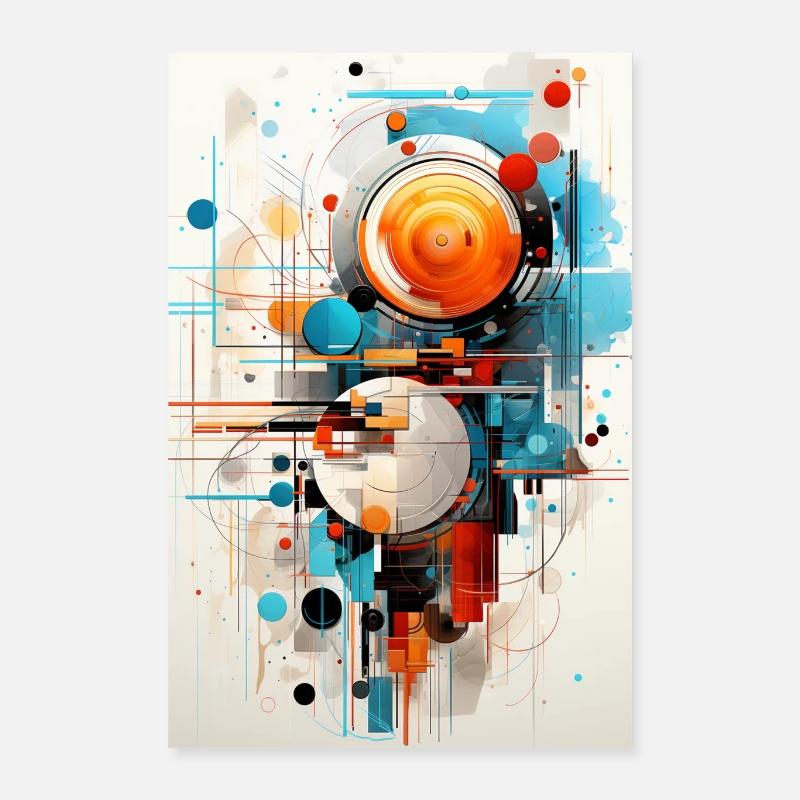 Abstrakte digitale Malerei im Kunst Stil Poster 40x60 cm