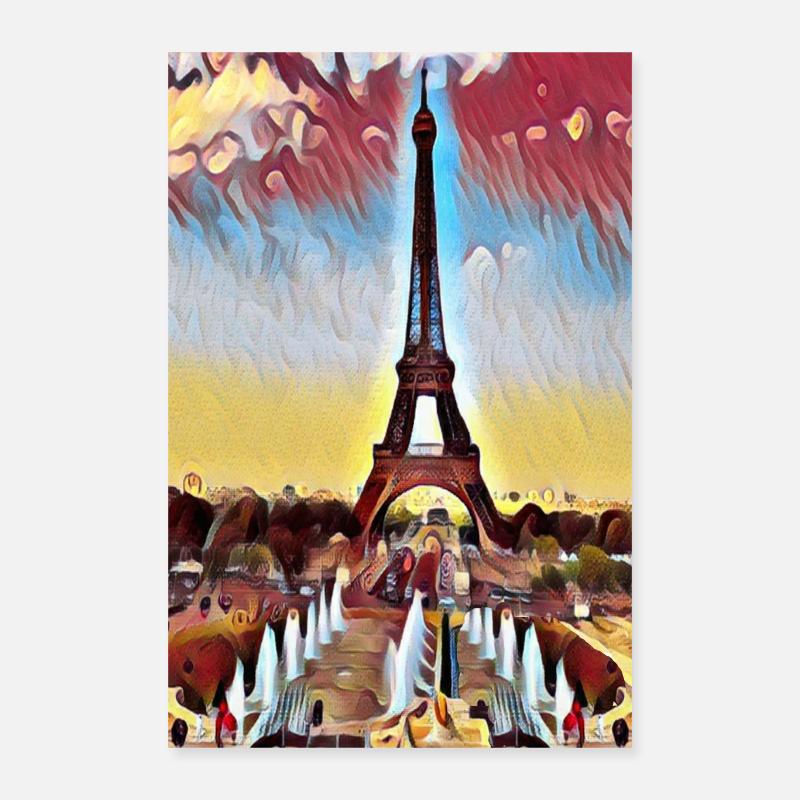 Tour Eiffel Paris Picture Paint Poster 40 x 60 cm