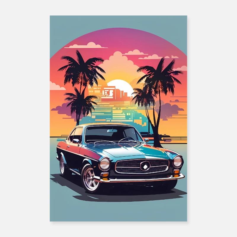 Muscle car Poster 16" x 24" (40x60 cm)