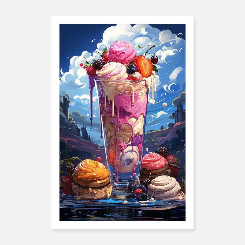 POSTER - Meine Eiscreme-Extravaganz "Gesunde Ernährung" Poster 40x60 cm