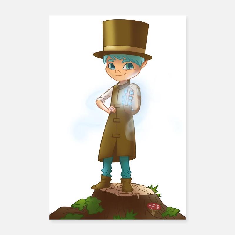 Wizard Whimsical Art Fantasy Creatures Elves Poster 16" x 24" (40x60 cm)