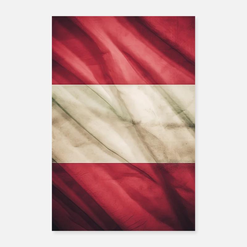 Flag "Austria" Poster 16" x 24" (40x60 cm)