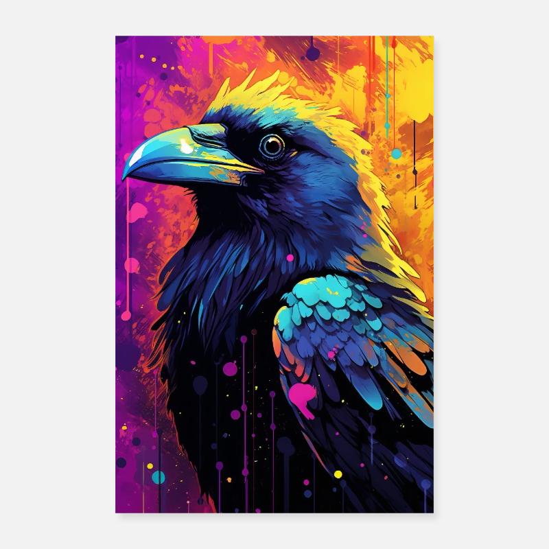 Corbeau couleur corbeau Poster 40 x 60 cm