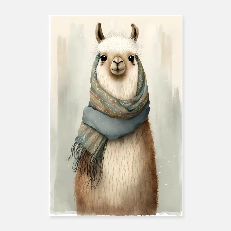 Lama-Schichten - Poster 40x60 cm - Weiß
