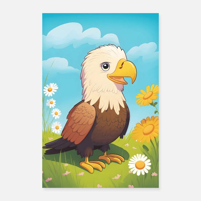 Magischer Adler - Poster 40x60 cm - Weiß