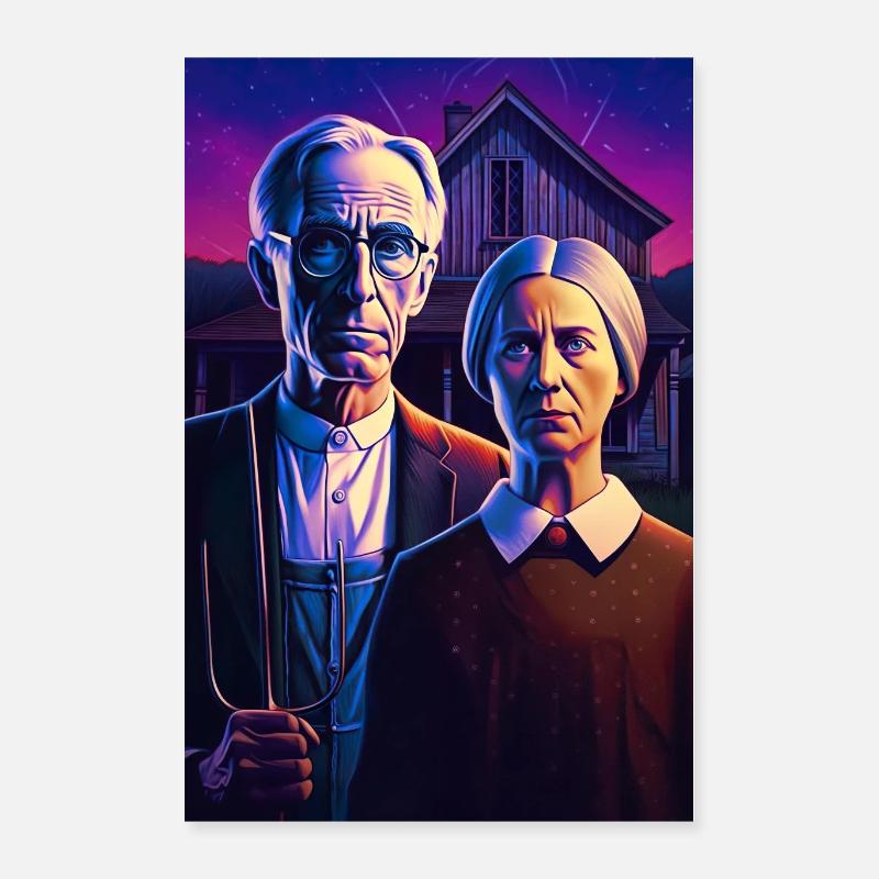 American Gothic Poster 16" x 24" (40x60 cm)