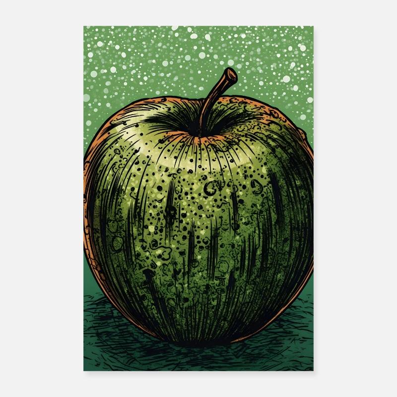 Grüner Apfel Poster 40x60 cm