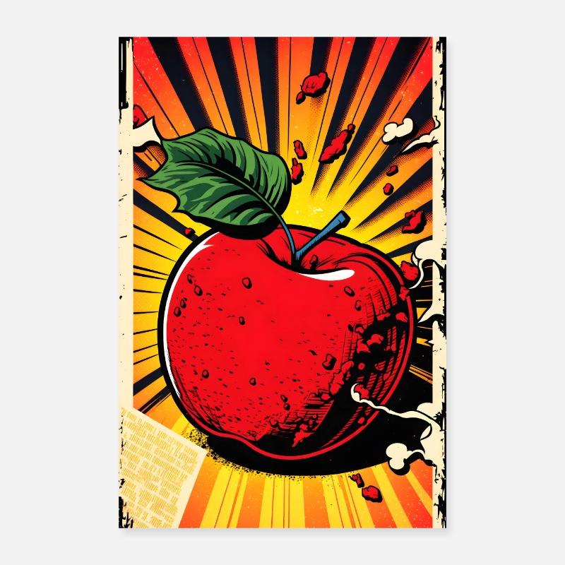 Pomme - Poster 40 x 60 cm - blanc