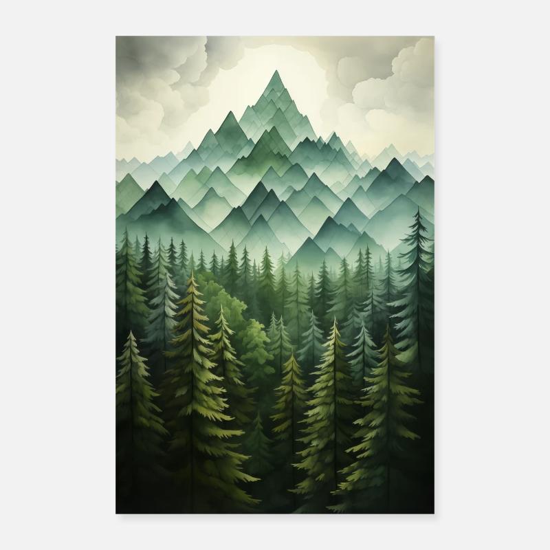 Waldlandschaft Poster 40x60 cm