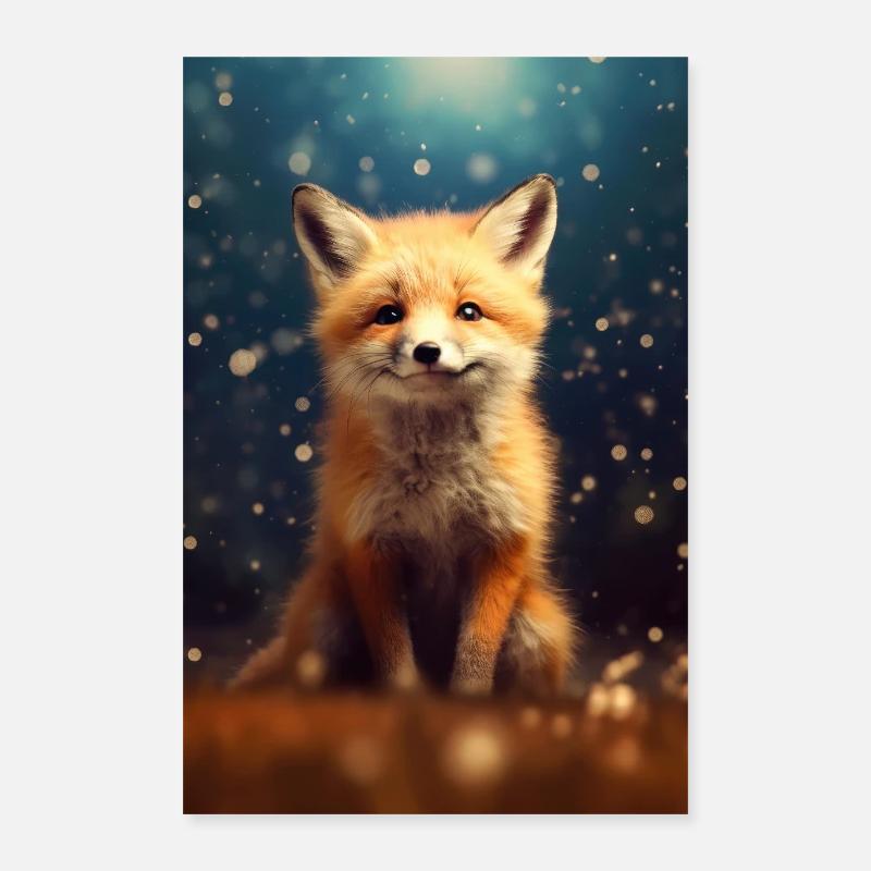Renard Renards Aimant Les Animaux Poster 40 x 60 cm