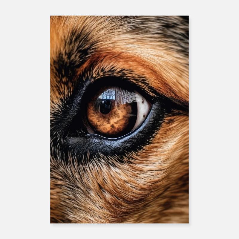 Berger Allemand Malinois Oeil Poster 40 x 60 cm