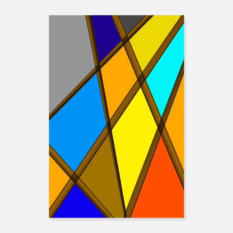 Bunte abstrakte Kunst Poster 40x60 cm