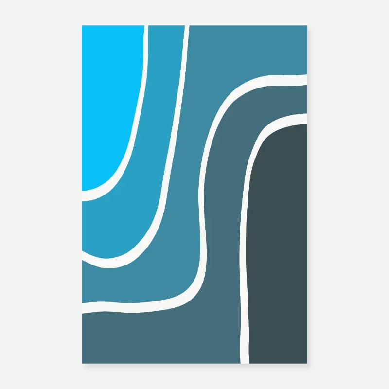 Blue Wave Poster 40x60 cm