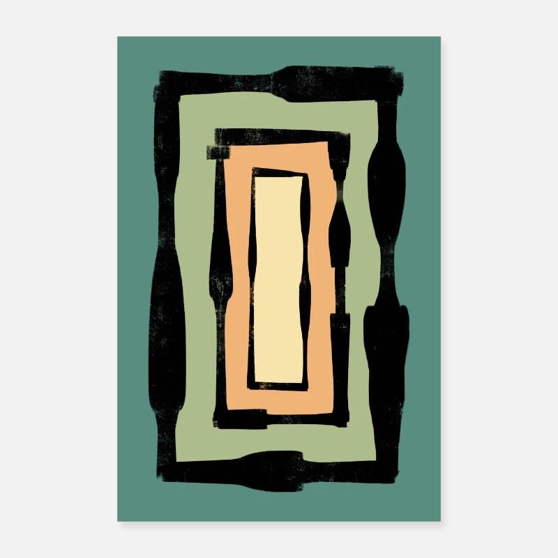 Rettangolo astratto - Poster 40x60 cm - bianco