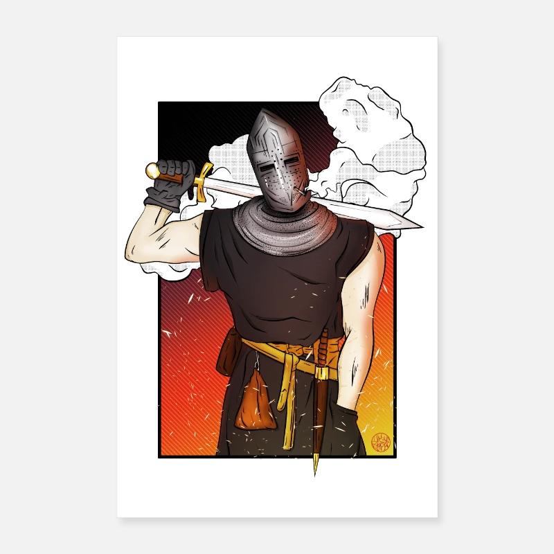 Yankee Knight with Sword Poster 16" x 24" (40x60 cm)