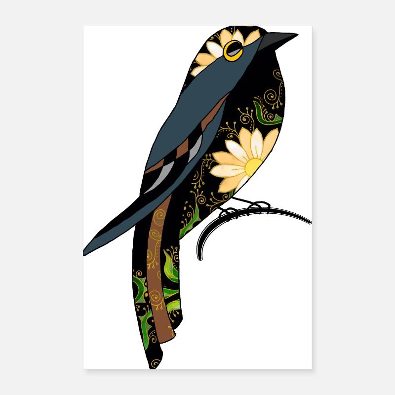 Bunter Vogel Poster 40x60 cm