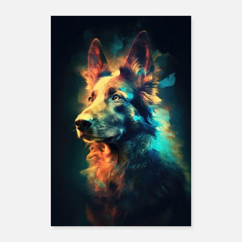 German Shepherd Dog Malinois Poster 16" x 24" (40x60 cm)