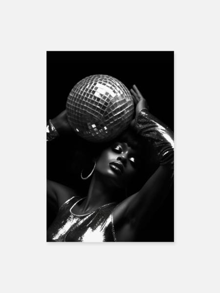 QUEEN VIBES - Poster 40x60 cm - Weiß